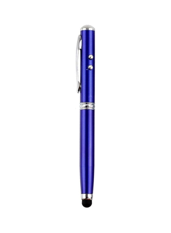 4-In-1 Stylus Ball Pen Blue/Silver - Image 1